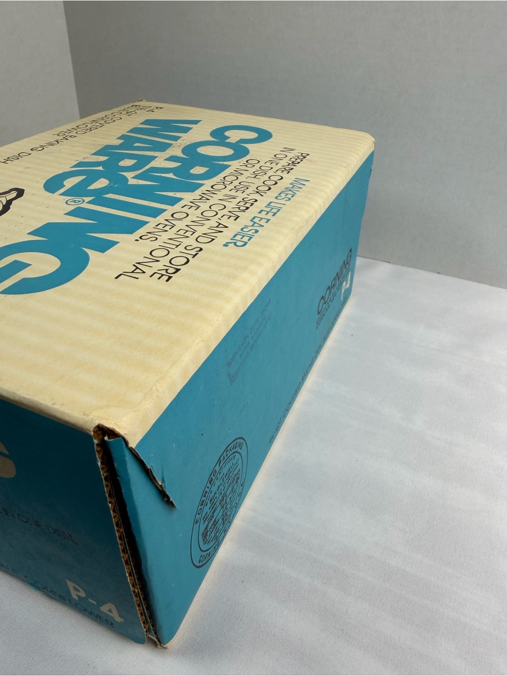 Vintage  Corning Ware 1 1/2 QUART 1960'S Cornflower Blue Set In Box P-4 UNUSED - Picture 5 of 5